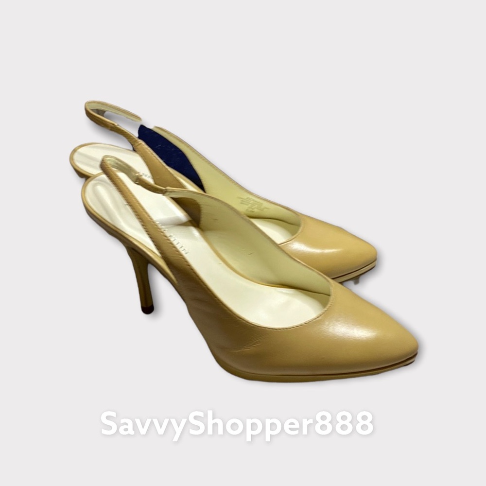 🆕 Anne Klein Aknara Platform Slingback heel size 6.5 Beige Tan